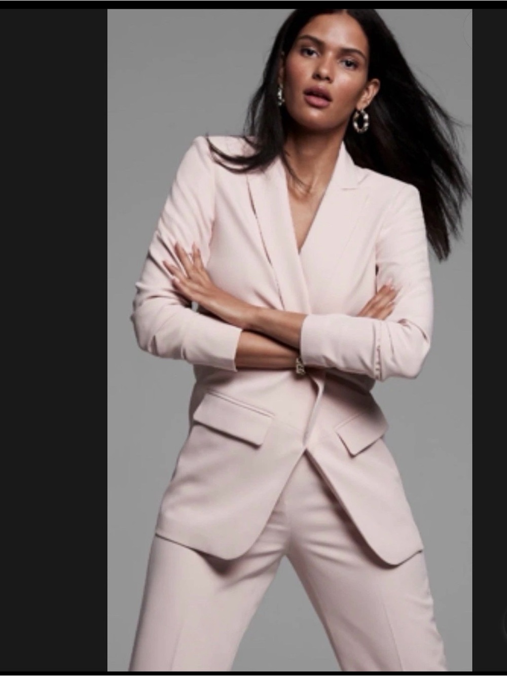 White House Black Market Women's Blazer Jacket - Mauve Pink size 10